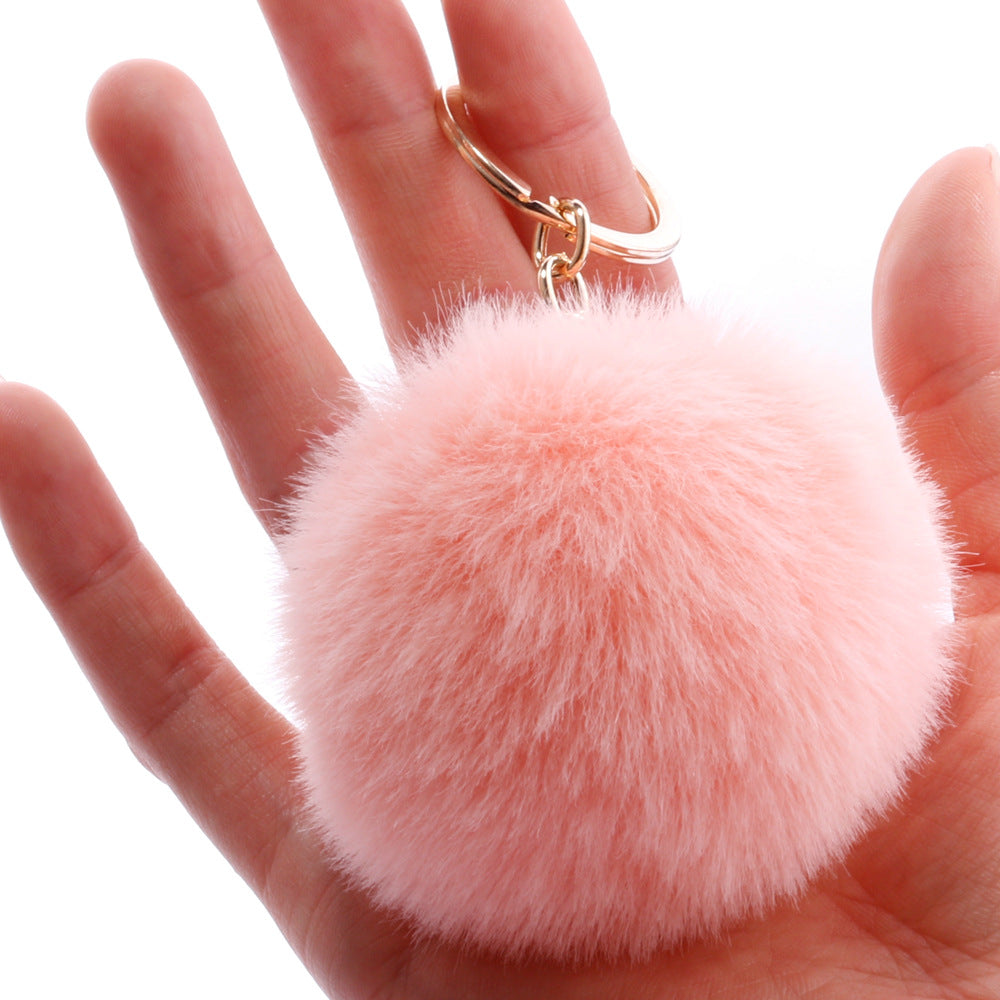 Wholesale 7CM Fur Ball Pom Pom Keychain